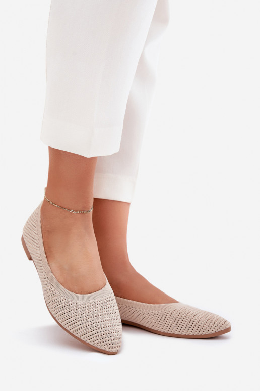 red Bailarinas de tela Femenino beige Sarina