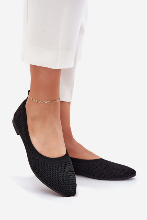 red Bailarinas de tela Femenino de color negro Sarina