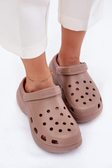 Zapatillas ligeras zapatillas de mujer con suelas masivas de moda Big Star RR274A121 beige