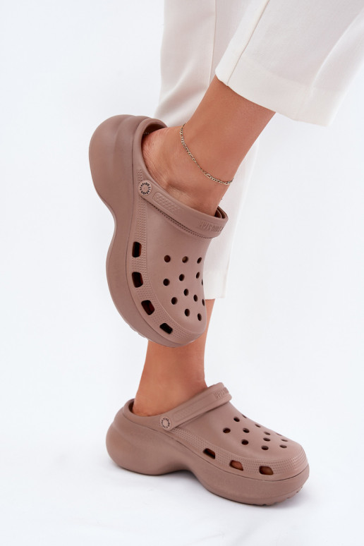 Zapatillas ligeras zapatillas de mujer con suelas masivas de moda Big Star RR274A121 beige