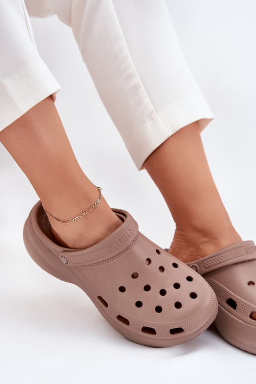 Zapatillas ligeras zapatillas de mujer con suelas masivas de moda Big Star RR274A121 beige