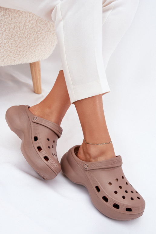 Zapatillas ligeras zapatillas de mujer con suelas masivas de moda Big Star RR274A121 beige