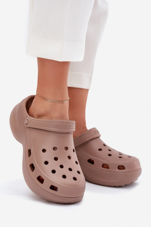 Zapatillas ligeras zapatillas de mujer con suelas masivas de moda Big Star RR274A121 beige