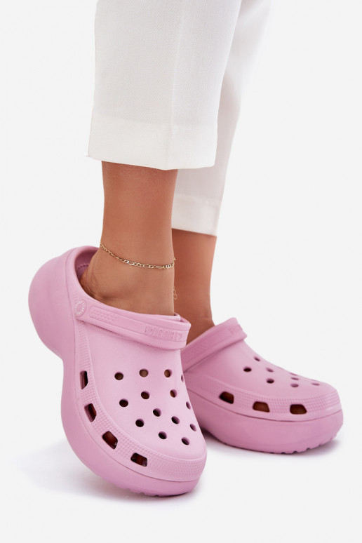 Zapatillas ligeras zapatillas de mujer con suelas masivas de moda Big Star RR274A120 color rosa