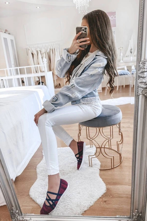 Zapatos rosas de ante con piedras de...