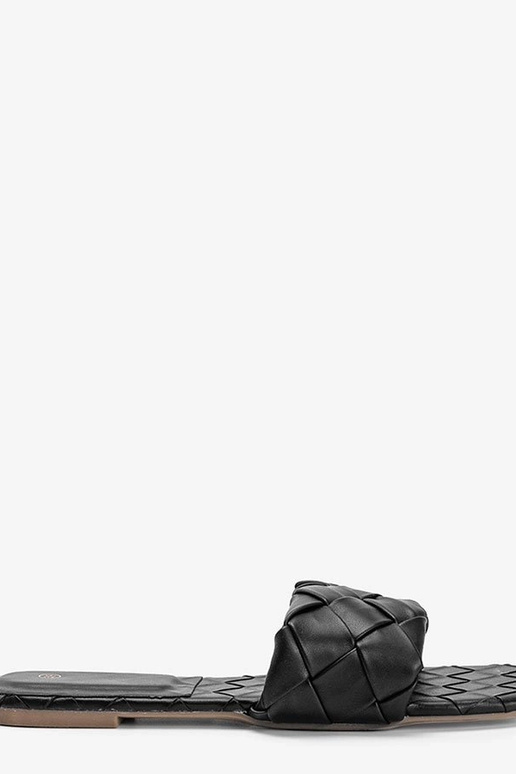 Sandalias negras trenzadas, "Chimmie"