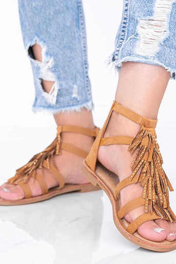 Sandalias marrón claro con... 2