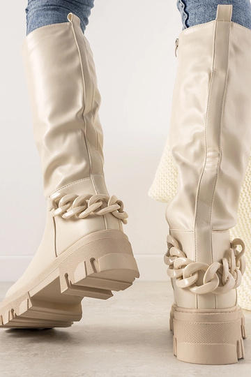 Botines color arena con... 2