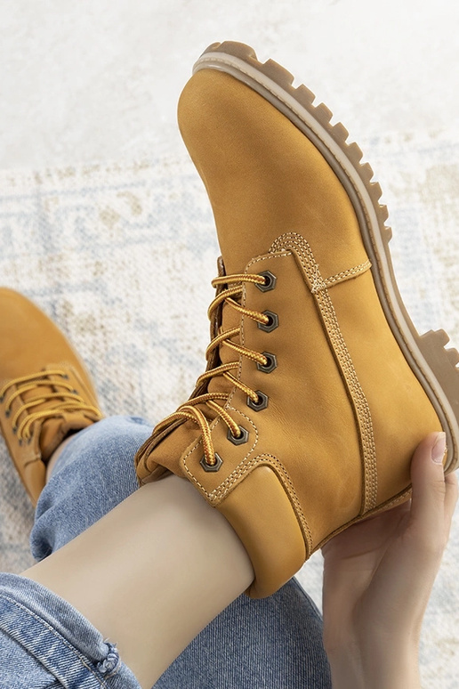 Botas de piel de camello para mujer...