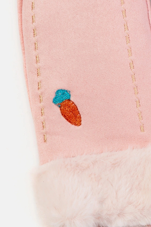 Guantes infantiles color rosa zanahoria