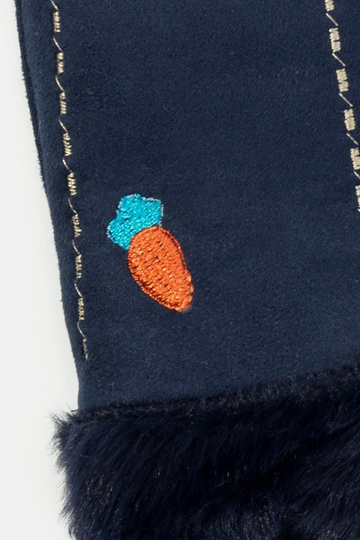 Guantes para niños de color zanahoria azul marino 2