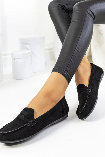 Mocasines negros para mujer Nieves