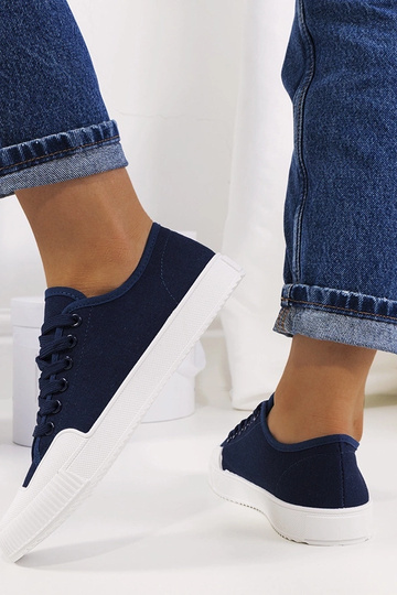 Zapatillas deportivas mujer Rivas azul marino 2