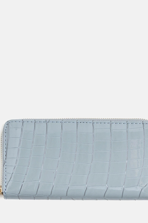 Cartera de piel de charol azul Spangler