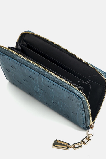 Cartera con corazón Dumont azul 2