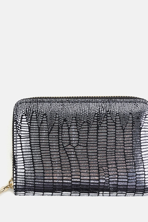 Cartera plateada brillante Decosta