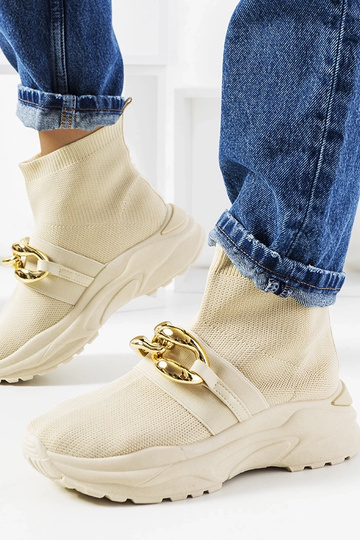 Zapatillas altas color beige martina