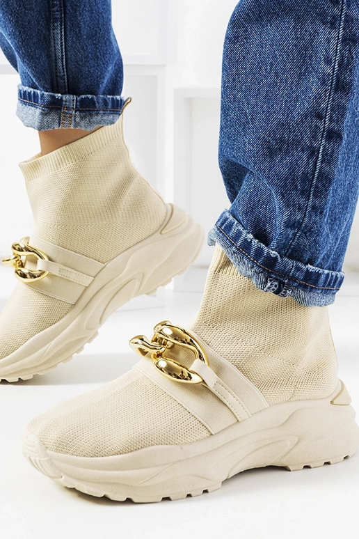 Zapatillas altas color beige martina