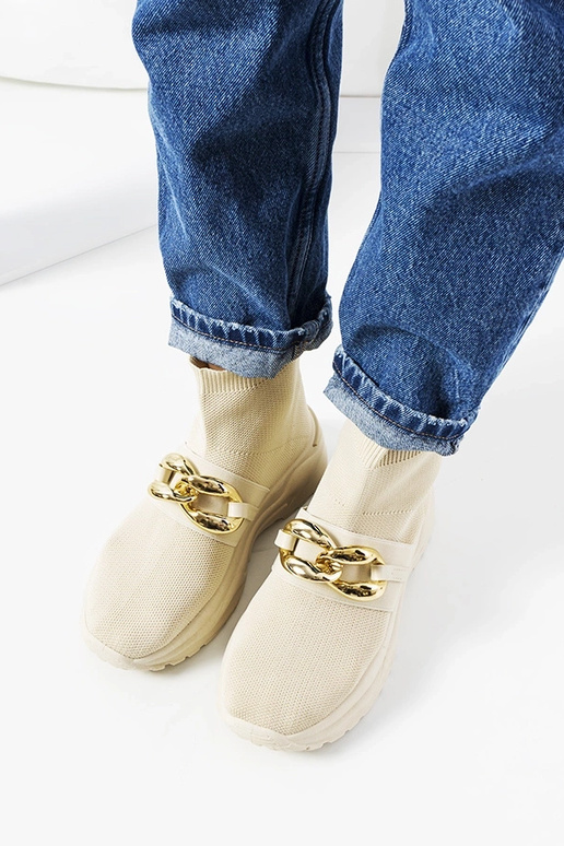 Zapatillas altas color beige martina