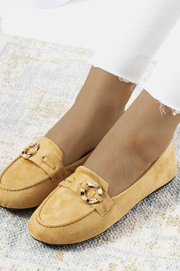 Mocasines de mujer beige Leila 2