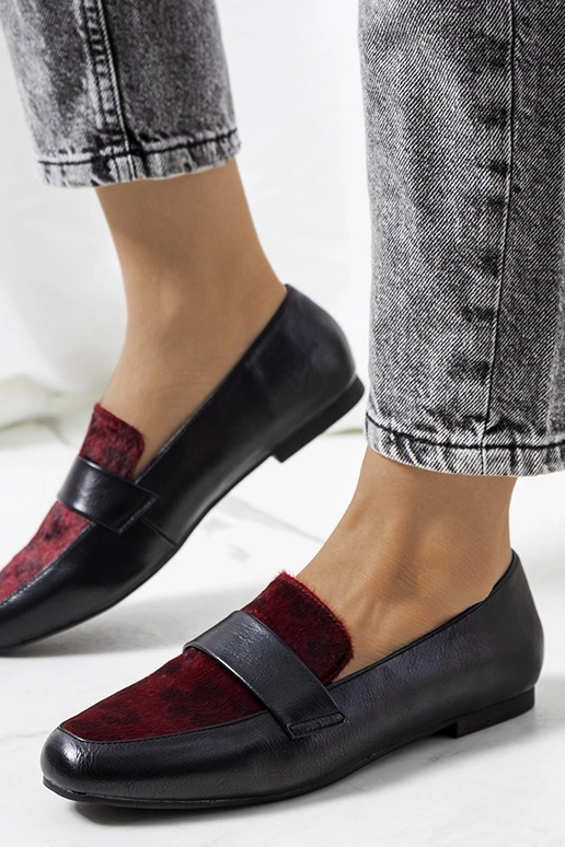 Zapatos de mujer Kolk negros y burdeos Zapatos de mujer Kolk negros y burdeos