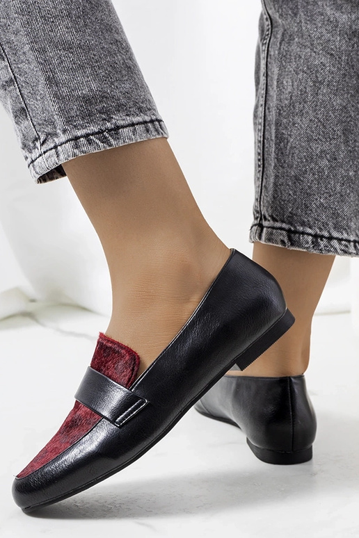 Zapatos de mujer Kolk negros y burdeos Zapatos de mujer Kolk negros y burdeos