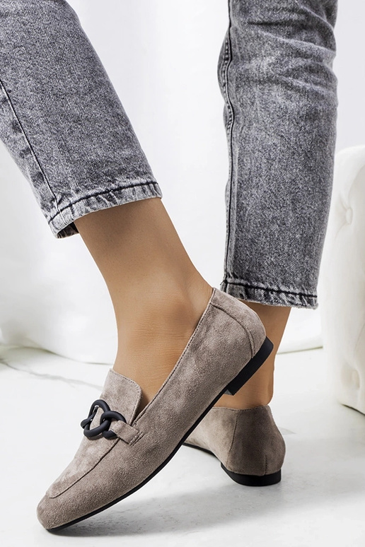 Zapatos grises de piel, "Dante"