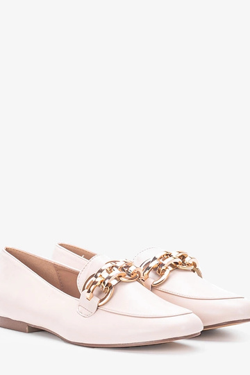 Mocasines de cadena Segarra en color beige