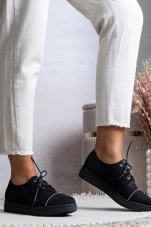 Botas negras de media caña para mujer...