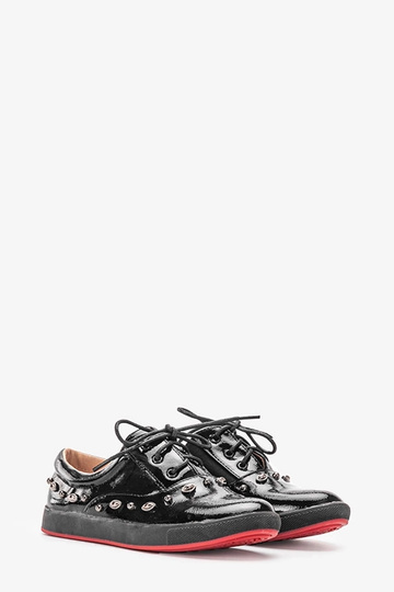 Zapatillas deportivas para niños Fatna en charol negro