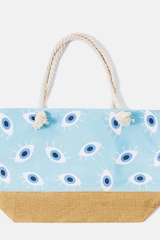 Bolso de playa azul, “Elsina”