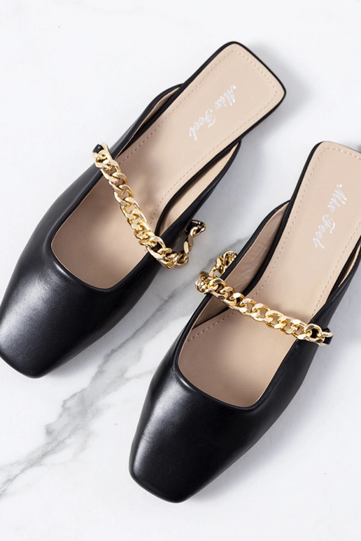 Chanclas elegantes negras, “Baras” Chanclas elegantes negras, “Baras”