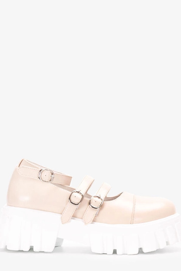 Botines color arena con...