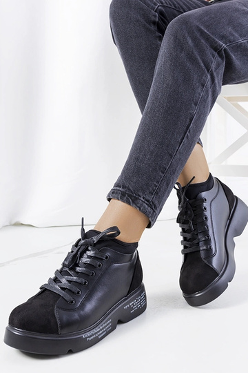Zapatillas negras de suela alta Ambly 2