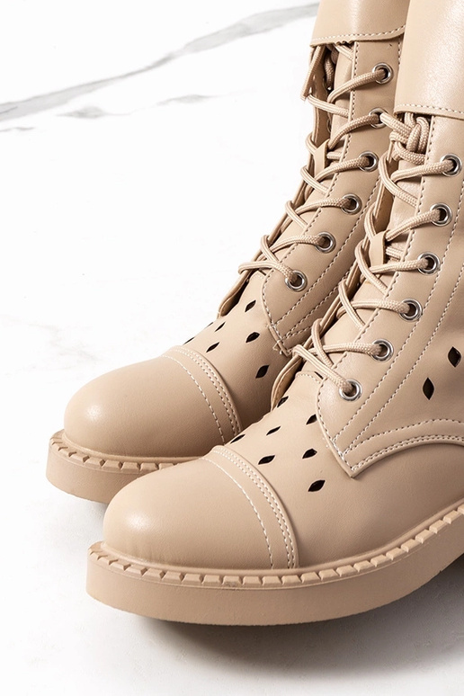 Botines calados beige Finlay