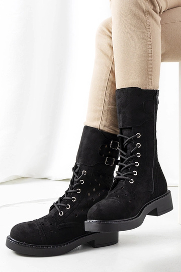 Botines negros Barkly calados 2