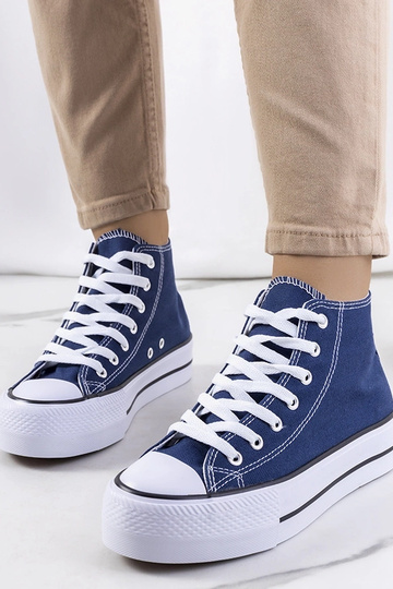 Zapatillas de plataforma en azul marino de Korgay 2