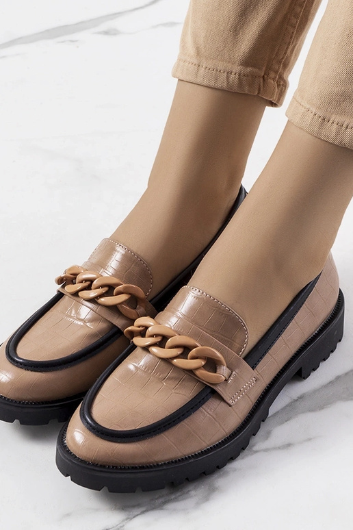 Botines marrones con cadena...