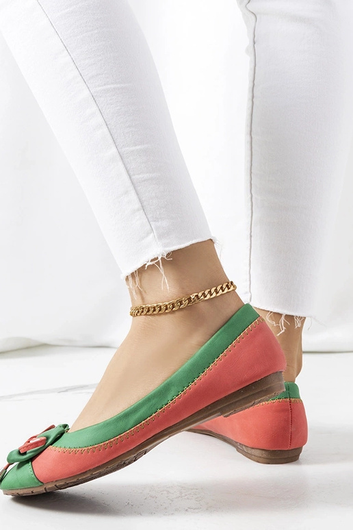 Bailarinas con lazo Eske en color verde Bailarinas con lazo Eske en color verde