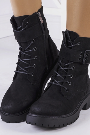 Botines con cordones para mujer Tarrin negros