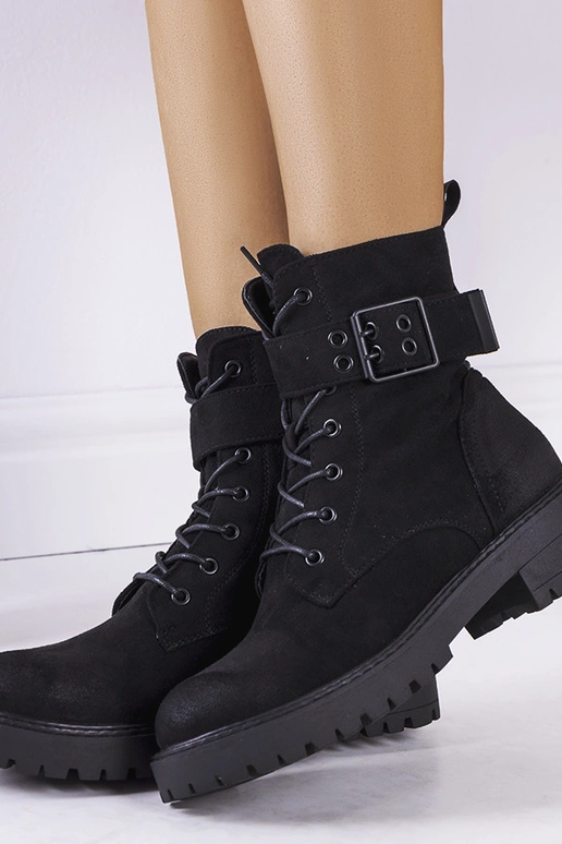 Botines con cordones para mujer...