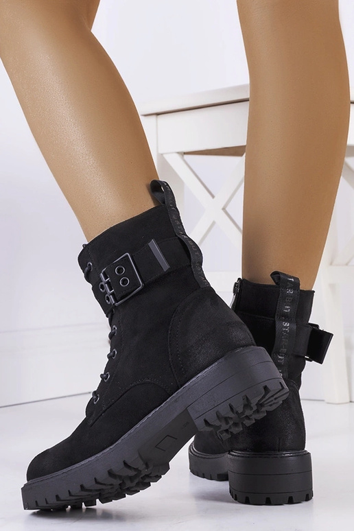 Botines con cordones para mujer...