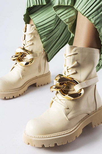 Botas de cadena Galar beige 2