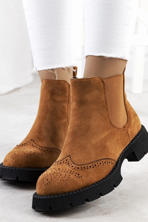 Botines marrones con suela gruesa,...