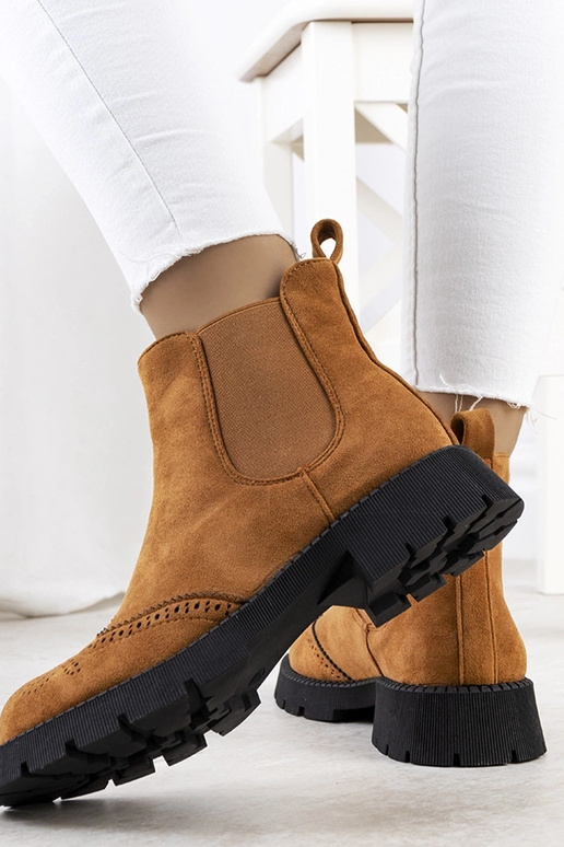 Botines marrones con suela gruesa,...