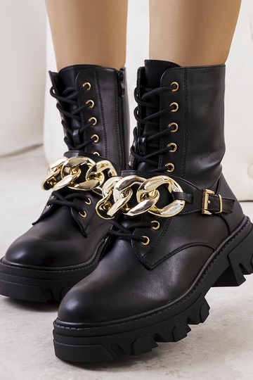 Botines con cadena Laboy negros