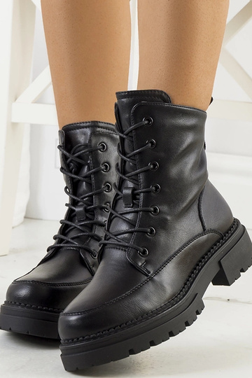 Botines negros ajustados de...