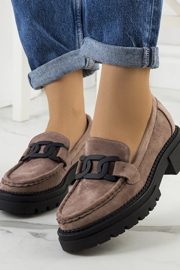Zapatos marrones de ante sintético Gabriella