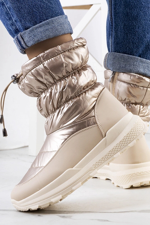 Botas de invierno doradas con...