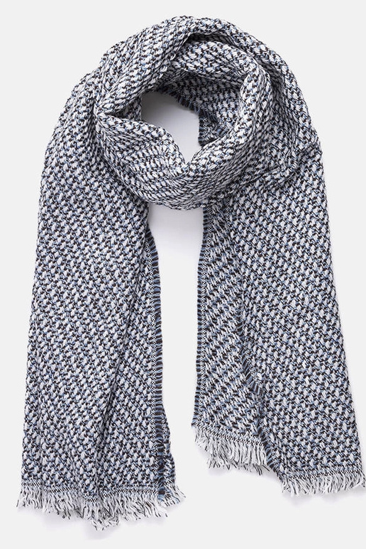 Bufanda azul y blanca, "Aria"